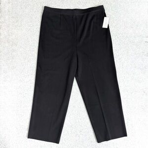 Misook Pants Womens 3X Petite Black Pull On Elastic Waist Acrylic Knit NWOT